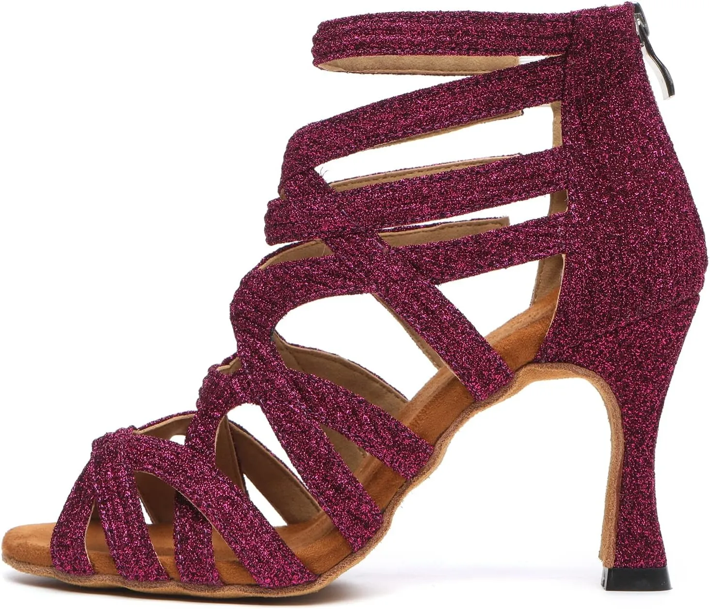 Minishion Ankle Dancing Heels Peep Toe Club Party Ankle Sandals Shoes