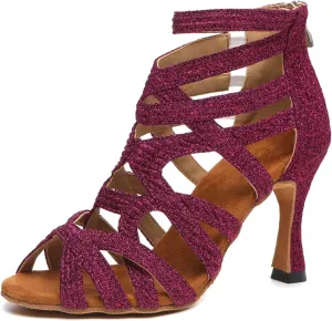Minishion Ankle Dancing Heels Peep Toe Club Party Ankle Sandals Shoes