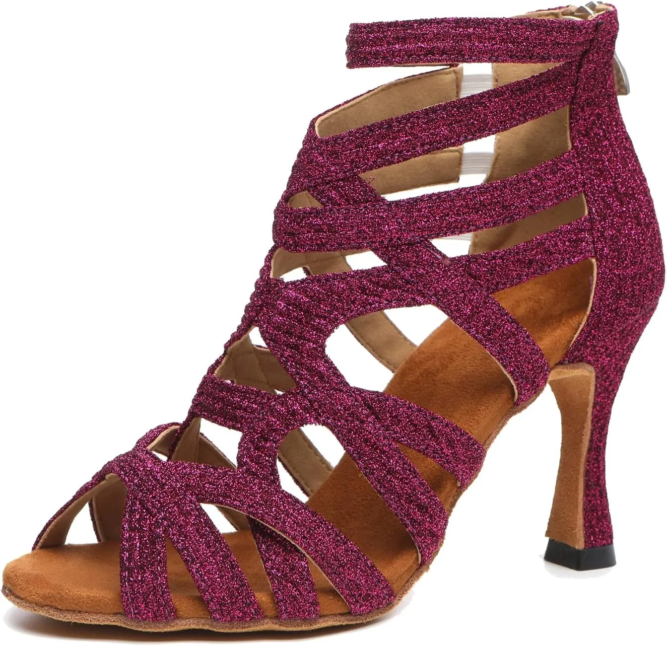 Minishion Ankle Dancing Heels Peep Toe Club Party Ankle Sandals Shoes