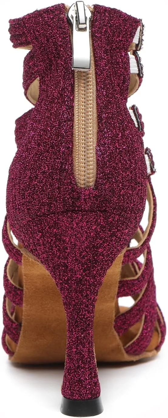 Minishion Ankle Dancing Heels Peep Toe Club Party Ankle Sandals Shoes