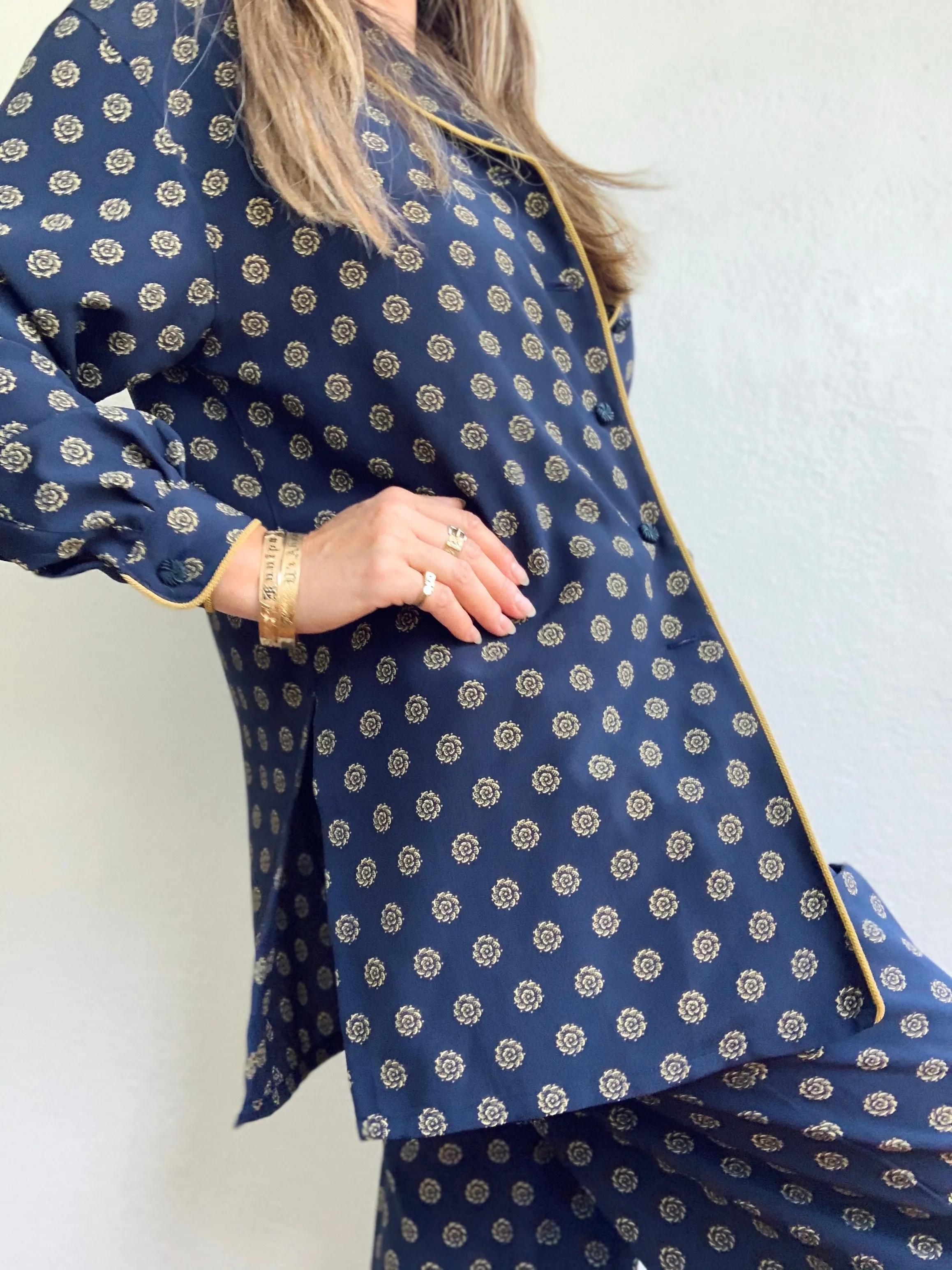 Navy & Gold Pajama Set