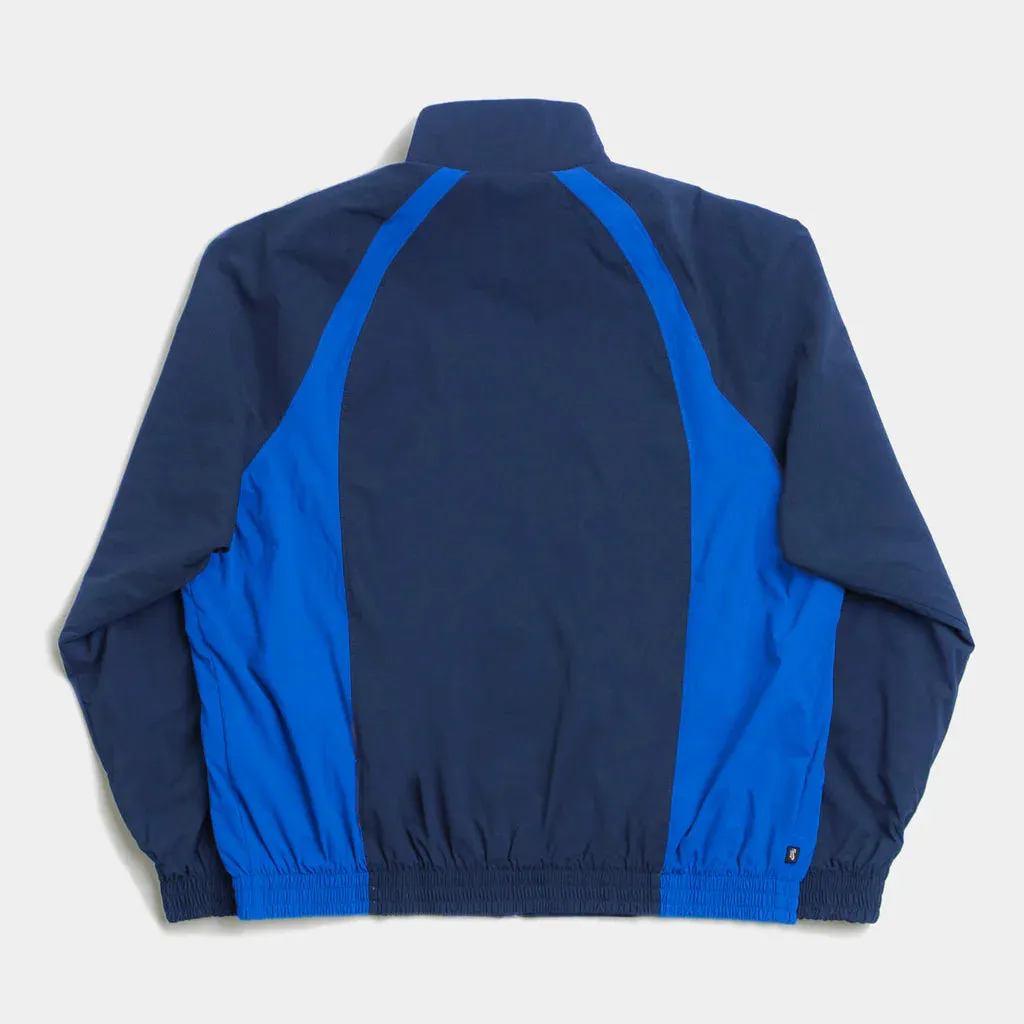 Nike SB Full Zip Woven Skate Jacket: Blue Void/Game Royal-White