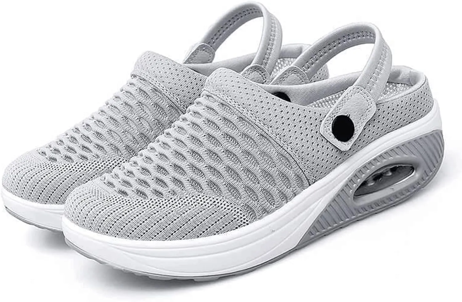 Orthopedic Shoes for Women Breathable Air Cushion Platform Mesh Mules Summer Slip-On Orthopedic Diabetic Sandals Lightweight Comfortable Arch Support Clogs Beach Shoes