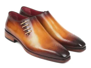 Paul Parkman Side Lace Oxfords Brown & Camel (ID#927F64)