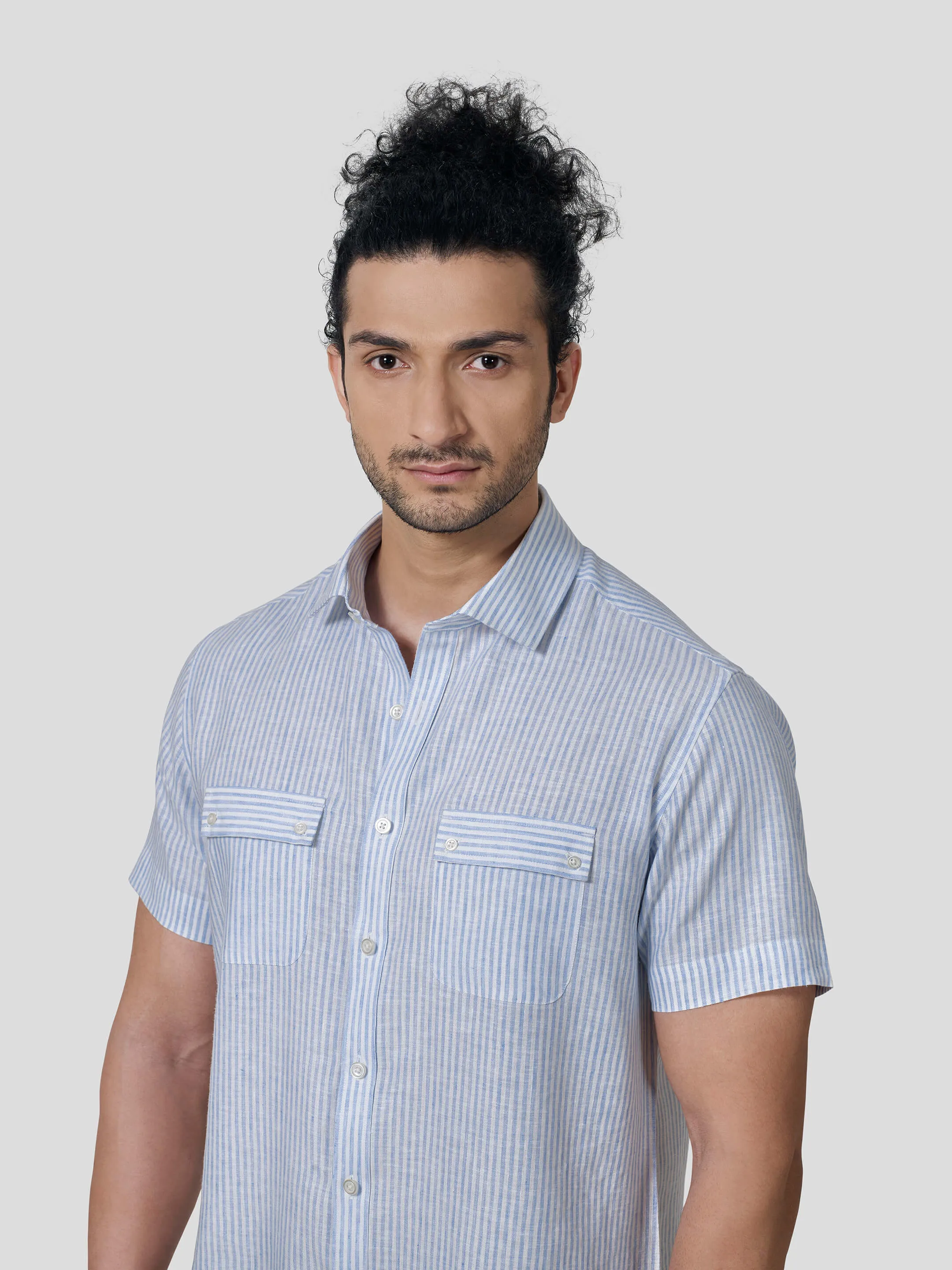 Pursuit Short Sleeve Untuck Fit Linen Shirt.