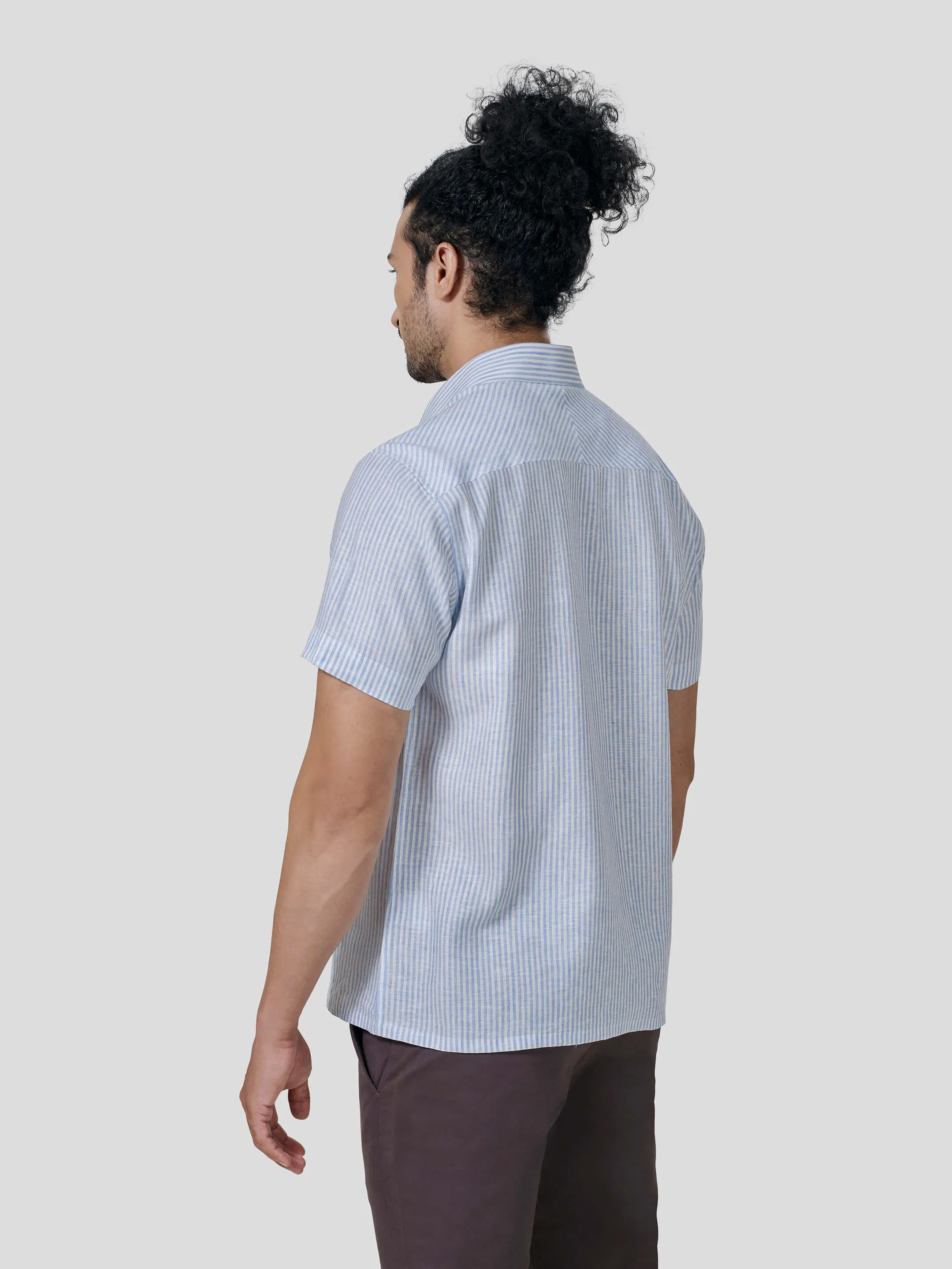 Pursuit Short Sleeve Untuck Fit Linen Shirt.