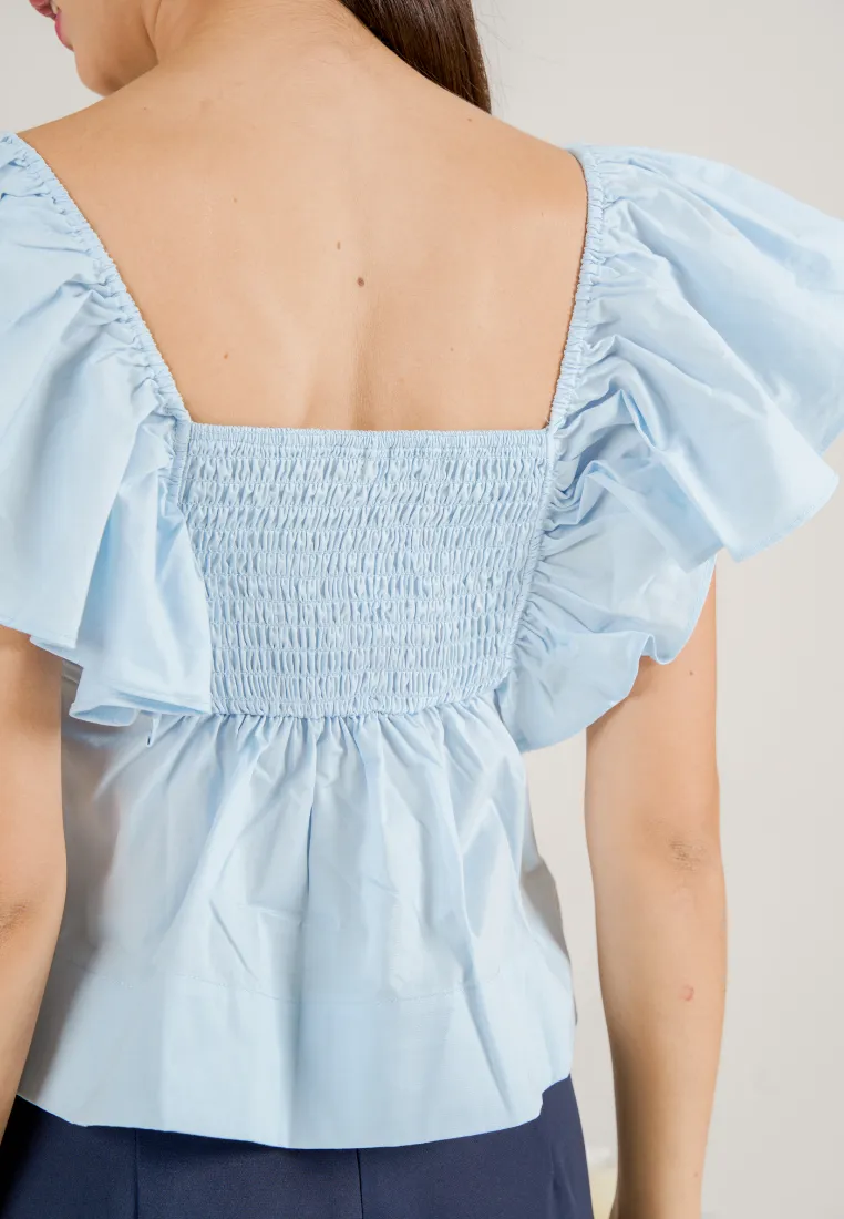 Ranee Butterfly Flare Sleeves Top