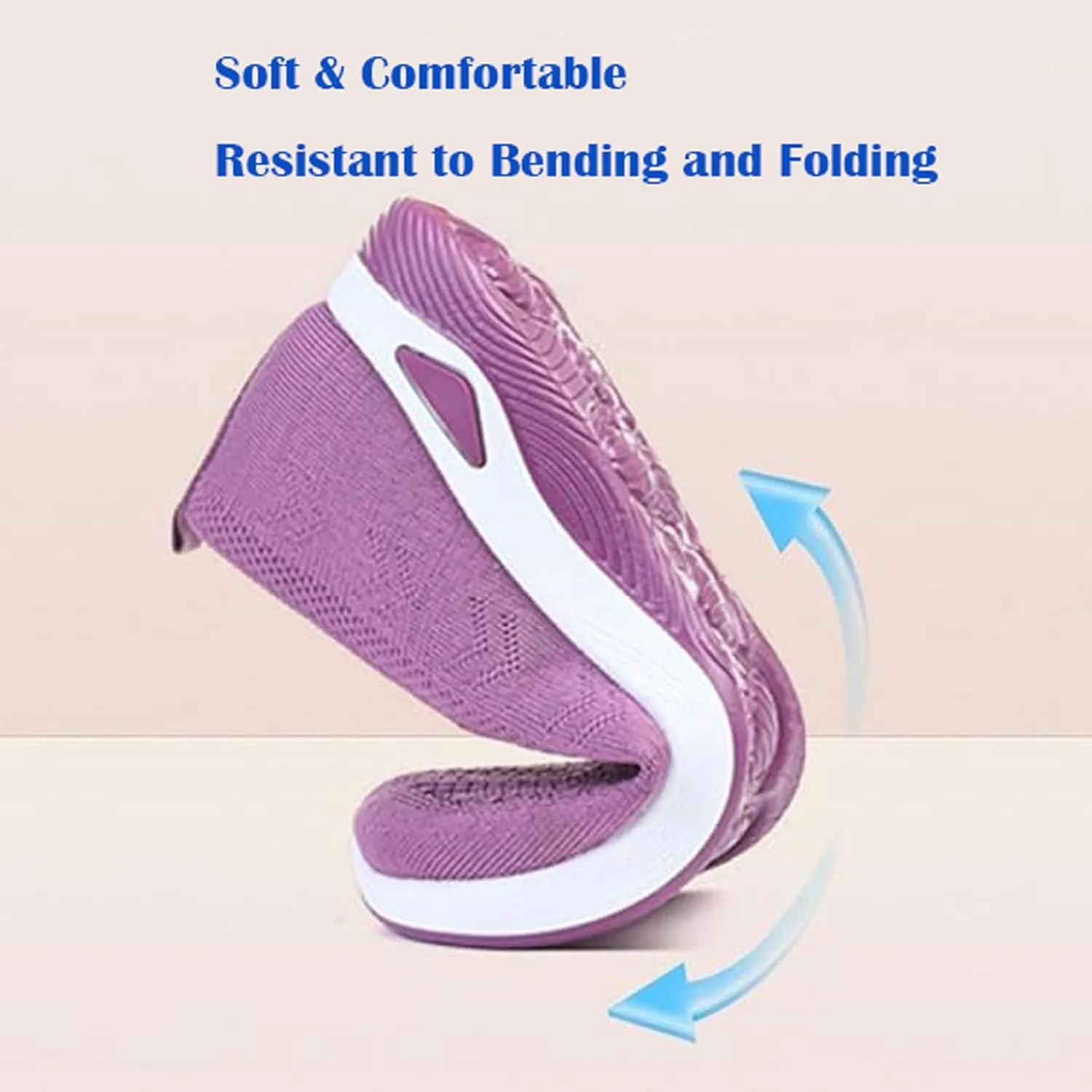 SECHRITE Women's Woven Breathable Soft Sole Shoes Orthopedic Sneakers Shoes Walking Slip on Diabetic Foam Shoes Arch Support