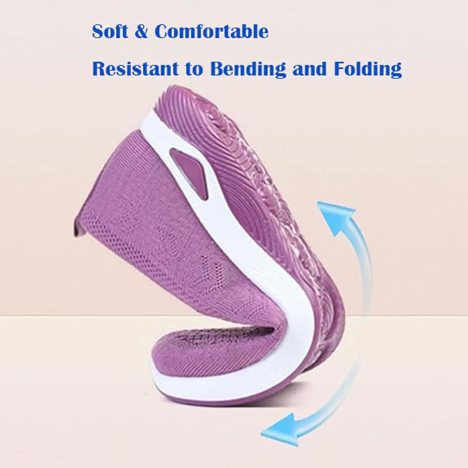 SECHRITE Women's Woven Breathable Soft Sole Shoes Orthopedic Sneakers Shoes Walking Slip on Diabetic Foam Shoes Arch Support