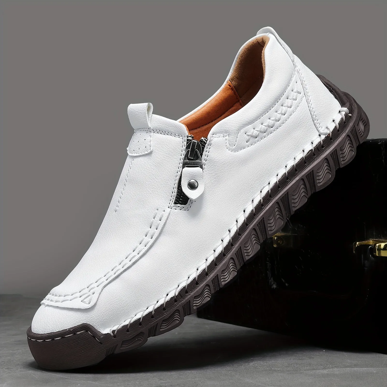 Stylish Men's Comfort Loafers - Ultra-Breathable, Lightweight, and Exceptionally Comfortable with Non-Slip Rubber Sole for Outdoor Wear, Perfect for Travel, Hiking, and Daily Casual Use