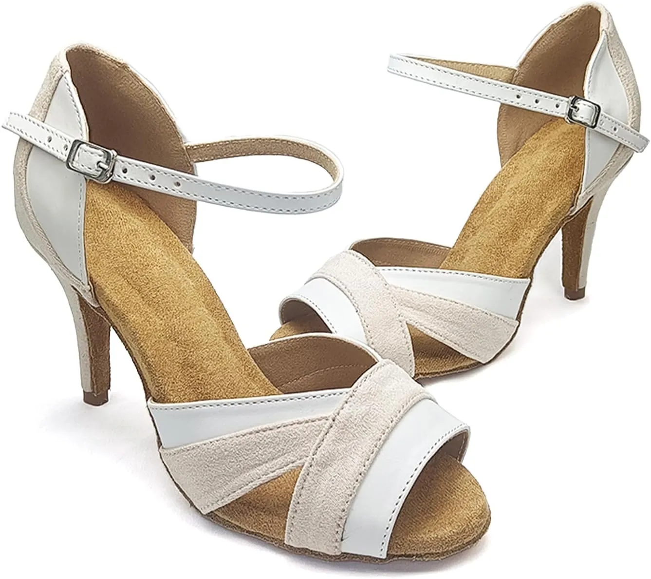SWDZM Latin Dance Shoes Women Heels Tango Salsa Ballroom Shoes Comfortable Professional Dance Shoes
