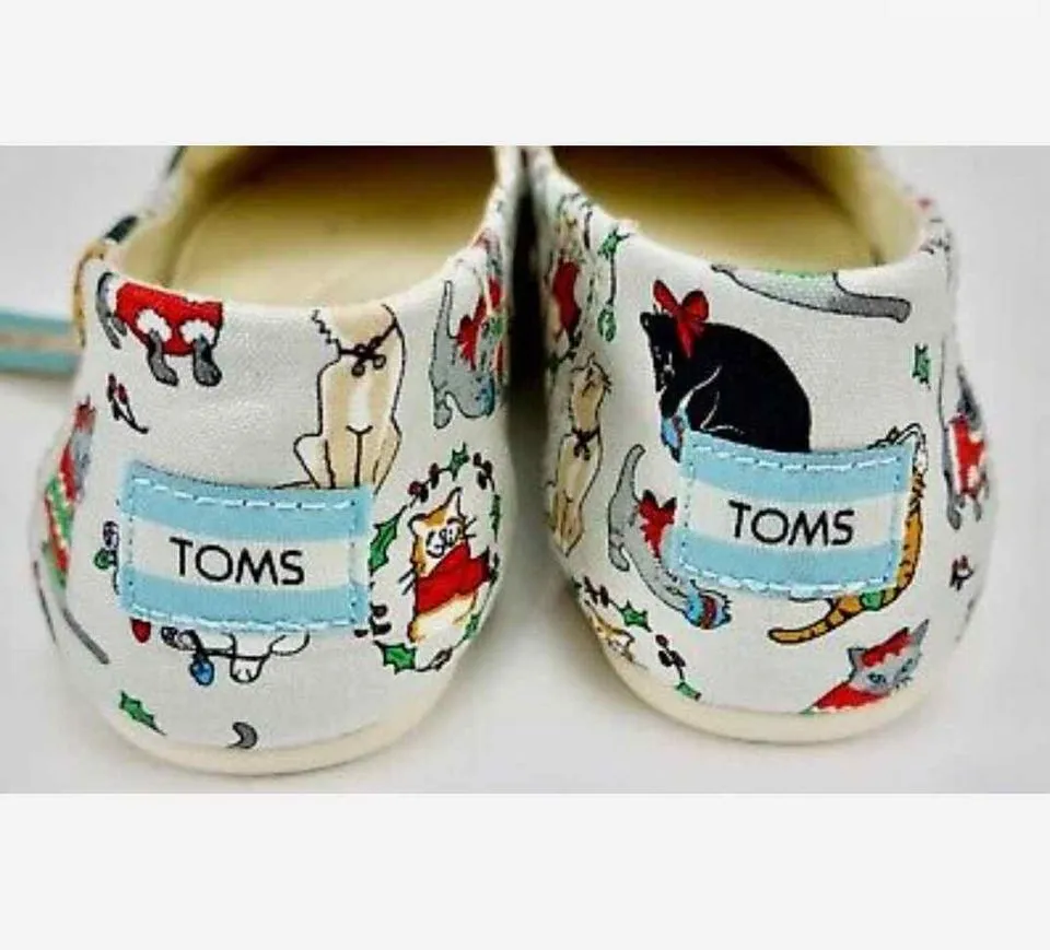 Tom's Cat Christmas Holiday Shoes, Limited Edition