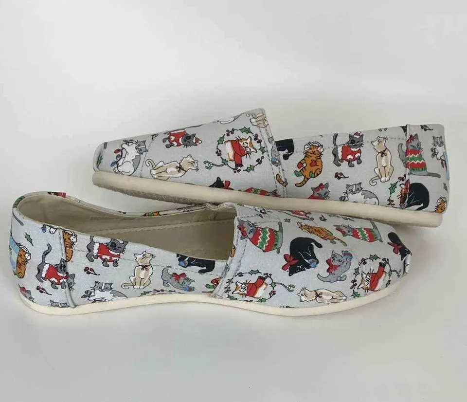 Tom's Cat Christmas Holiday Shoes, Limited Edition