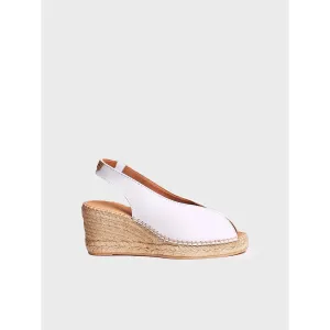 Toni Pons Laila-P Ladies  Spanish White Leather Pull On Sandals