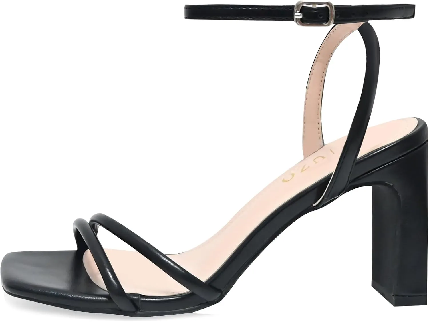 Women's Heeled Sandals Square Open Toe High Heels for Women Crossed Ankle Strap Heeled Sandal Shoes for Party Wedding Dress