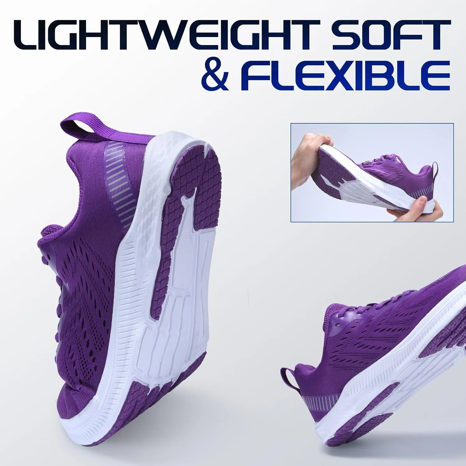 ZVC Wide Toe Box Shoes Women Wide Road Runing Lightweight Comfortable Non Slip Walking Shoes