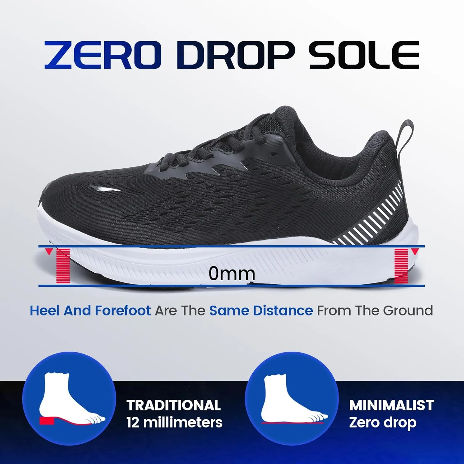 ZVC Wide Toe Box Shoes Women Wide Road Runing Lightweight Comfortable Non Slip Walking Shoes
