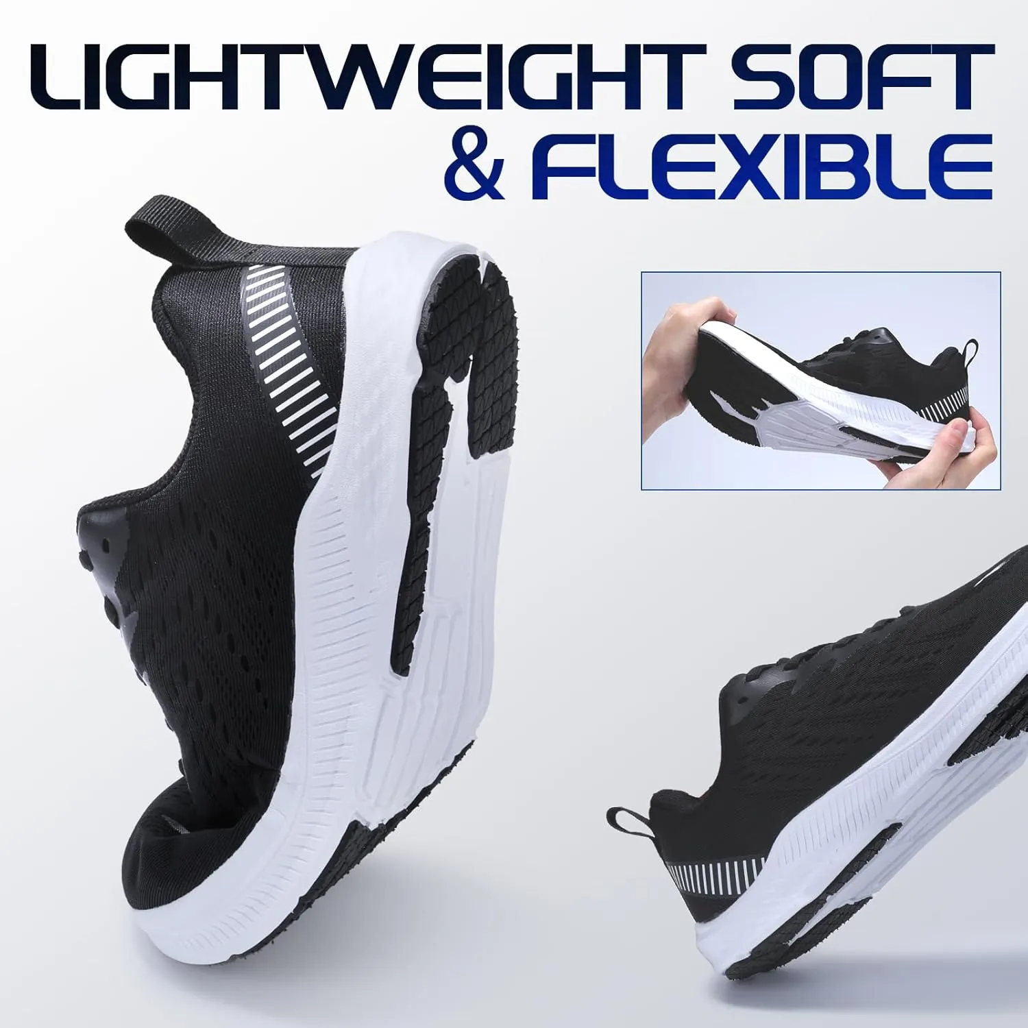 ZVC Wide Toe Box Shoes Women Wide Road Runing Lightweight Comfortable Non Slip Walking Shoes